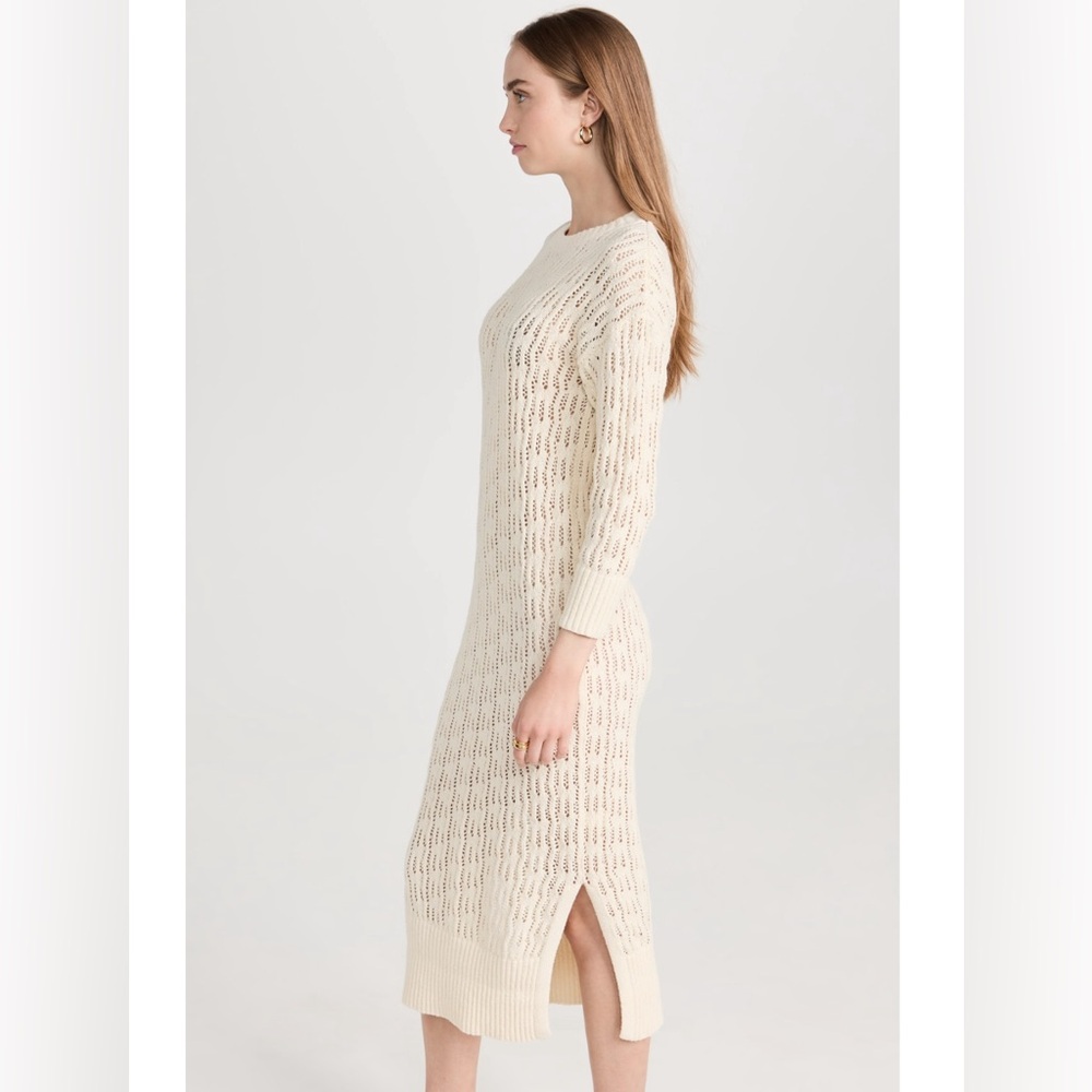 NWT NSF Georgina Crew Midi Sweater Dress in white. Size XL - Picture 5 of 8